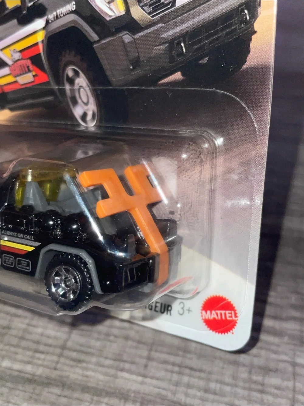 Tow Truck Matchbox 2024 GMC Sierra 3500 Wrecker Toy Truck - Black & Yellow